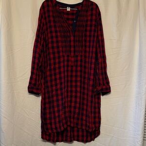 Old Navy Red and Navy Blue Plaid Dress